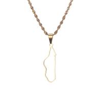 UBBVPKY Collar Con Colgante De Mapa De Madagascar De Moda - Collar Con Bandera Nacional De Países Con Aceite De Goteo Étnico Para Mujeres Y Hombres Joyería Con Dije Patriótico Amarillo De 60 Cm
