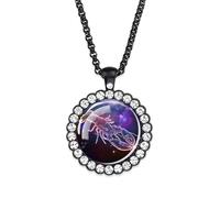 UBBVPKY Collar De Constelación Que Brilla En La Oscuridad Para Mujer Con Colgante De Diamante Del Signo Del Zodiaco Joyería De Astrología Horóscopo Y Constelación Regalo Para Mujeres Y Hombres Cáncer