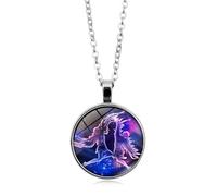 UBBVPKY Collar Luminoso Con Constelación Para Hombre Y Mujer Con Los 12 Signos Del Zodíaco Colgante Redondo Brillante Cadena Para Suéter Collares De Astrología Y Horóscopo Regalos Unisex Para Géminis