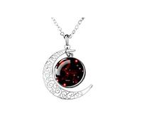 UBBVPKY Collar Luminoso De Constelación Colgante De Luna Creciente Hueca Que Brilla En La Oscuridad Con Cadena Ajustable Joyería Astrológica Para Hombre Y Mujer Regalo De Cáncer