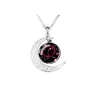 UBBVPKY Collar Luminoso De Constelación Colgante De Luna Creciente Hueca Que Brilla En La Oscuridad Con Cadena Ajustable Joyería Astrológica Para Hombre Y Mujer Regalo De Escorpio
