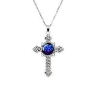UBBVPKY Collar Vintage Con Colgante De Cruz Luminosa De Las 12 Constelaciones Con Cadena Que Brilla En La Oscuridad Joyería Del Zodiaco Horóscopo Y Astrología Para Mujeres Y Hombres
