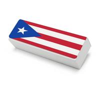 UBBVPKY Estuche Rígido Para Gafas, Estuche Protector Portátil Para Guardar Gafes Y Gafas De Sol, Con Paño De Limpieza Y Estampado De La Bandera De Puerto Rico