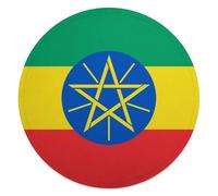 UBBVPKY Manta De Franela Redonda Y Acogedora para Niños Y Adultos con Estampados Divertidos De La Bandera De Etiopía Suave Y Novedosa Ideal para Cama Sofá Viajes Y Hogar 120 Cm