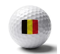 UBBVPKY Pelotas De Golf De Goma Elástica con Estampado De La Bandera De Bélgica Pelotas De Ejercicio con Hoyuelos para Entrenar El Swing De Golf En Casa Interior Y Exterior
