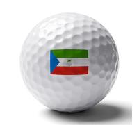 UBBVPKY Pelotas De Golf De Goma Elástica con La Bandera De Guinea Ecuatorial Impresa Pelotas De Ejercicio con Hoyuelos para Entrenar El Swing En Interiores Y Exteriores