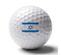 UBBVPKY Pelotas De Golf Divertidas Y Novedosas - Pelotas De Práctica De Goma con La Bandera De Israel - Accesorios Geniales para Amantes del Golfistas Regalo para Hombres Papás Y Esposos