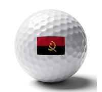 UBBVPKY Pelotas De Golf E Impresas - Divertido Regalo para Golfistas - Pelotas De Práctica De Goma con La Bandera De La República De Angola - Regalo Novedoso para Amantes del Golfistas Papás Esposos