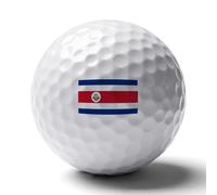 UBBVPKY Pelotas De Golf Personalizadas con La Bandera De Costa Rica Pelota De Golf De Goma Reutilizable De Doble Cara Accesorios Geniales para Amantes del Golfistas Papá Y Esposo