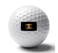UBBVPKY Pelotas De Golf Personalizadas con La Bandera De Uganda Reutilizables Y De Doble Cara Accesorios Geniales para Amantes del Golfistas Papás Y Esposos