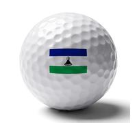 UBBVPKY Pelotas De Golf Personalizadas con La Bandera del Reino De Lesoto Un Regalo para Hombres Mujeres Accesorios De Goma para Pelotas De Golf De Distancia para Amantes del Golfistas Papás Esposos