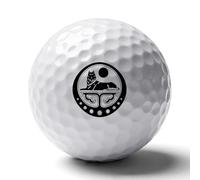 UBBVPKY Pelotas De Golf Personalizadas con La Bandera Nacional De Chechenia Accesorios De Goma Reutilizables De Doble Cara para Amantes del Golfistas