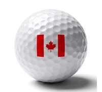 UBBVPKY Pelotas De Golf Personalizadas De Doble Cara con La Bandera De Canadá Eventos Memorables Amantes del Golfistas Torneos Y Ocasiones Especiales