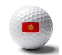 UBBVPKY Pelotas De Golf Personalizadas De Doble Cara con La Bandera De Kirguistán Golfistas Eventos Memorables Ideales para Amantes del Golfistas Torneos Y Ocasiones Especiales