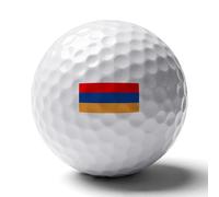 UBBVPKY Pelotas De Golf Personalizadas De Doble Cara con La Bandera De La República De Armenia Eventos Memorables Amantes del Golfistas Torneos Y Ocasiones Especiales
