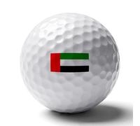 UBBVPKY Pelotas De Golf Personalizadas De Doble Cara con La Bandera De Los Emiratos Árabes Unidos Eventos Memorables Amantes del Golfistas Torneos Y Ocasiones Especiales