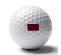 UBBVPKY Pelotas De Golf Personalizadas De Doble Cara con La Bandera De Qatar Eventos Memorables Amantes del Golfistas Torneos Y Ocasiones Especiales