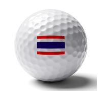 UBBVPKY Pelotas De Golf Personalizadas De Doble Cara con La Bandera del Reino De Tailandia Golfistas Eventos Memorables Ideales para Amantes del Golfistas Torneos Y Ocasiones Especiales