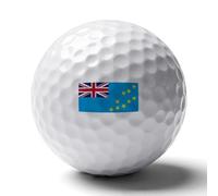 UBBVPKY Pelotas De Golf Personalizadas E Impresas Divertidos Accesorios De Golfistas con La Bandera De Tuvalu Pelotas De Práctica De Goma Regalo Novedoso para Amantes del Golfistas Papás Y Esposos