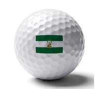 UBBVPKY Pelotas De Golf Personalizadas E Impresas Divertidos Accesorios De Regalo para Golfistas con La Bandera De Andalucía Regalo Novedoso para Amantes del Golfistas Torneos Y Ocasiones Especiales