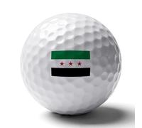 UBBVPKY Pelotas De Golf Personalizadas E Impresas Divertidos Accesorios De Regalo para Golfistas con La Bandera De La República Árabe Siria Regalo Novedoso para Amantes del Golfistas Y Torneos