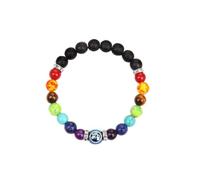 UBBVPKY Pulsera De 7 Chakras Y 12 Constelaciones, Pulsera Espiritual Con Signos Del Zodiaco Para Hombres Y Mujeres, Pulsera Elástica De Piedra Natural De 8 Mm, Regalo Para Novios Y Novias, Virgo