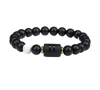 UBBVPKY Pulsera De Constelación Del Signo Del Zodíaco Pulsera Elástica De Cuentas Para Parejas Con Piedra Negra Mate, Regalo De Cumpleaños Y Navidad Para Hombres Y Mujeres Géminis