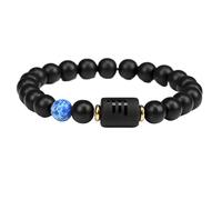 UBBVPKY Pulsera De Constelación Del Signo Del Zodíaco Pulsera Elástica De Cuentas Para Parejas Con Piedra Negra Mate, Regalo De Cumpleaños Y Navidad Para Hombres Y Mujeres Escorpio