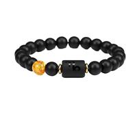 UBBVPKY Pulsera De Constelación Del Signo Zodiacal - Pulsera Elástica De Cuentas Para Parejas Con Piedra Negra Mate Regalo De Cumpleaños Y Navidad Para Hombres Y Mujeres, Capricornio