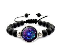 UBBVPKY Pulsera De Cuentas Hecha A Mano Con Las 12 Constelaciones: Pulsera Con Abalorios De Moda, Pulsera De Horóscopo Astrológico Para Parejas, Regalo De Joyería Para Hombres Y Mujeres, Piscis