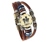 UBBVPKY Pulsera De Cuero Punk Vintage Para Hombre Y Mujer Con Constelación Pulsera Espiritual Tejida A Mano Con Signos Del Zodíaco Regalos De Joyería Para Pareja Acuario