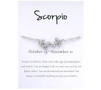 UBBVPKY Pulsera De Eslabones Ajustables De 12 Constelaciones Para Cumpleaños, Unisex, Con Cadena Colgante, Joyería Astrológica Y Horóscopo, Regalo Para Mujeres, Hombres Y Parejas, Escorpio