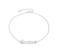 UBBVPKY Pulsera De Eslabones De Las 12 Constelaciones Del Signo Zodiacal Pulsera De Pareja Con Cadena De Moda, Regalo De Joyería De Astrología Y Horóscopo De Cumpleaños Para Hombres Y Mujeres Géminis