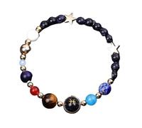UBBVPKY Pulsera De Las 12 Constelaciones Para Hombre Y Mujer Arenisca Azul Natural, Hecha A Mano, Con Cuentas De Los Signos Del Zodíaco, Joyería Astrológica Y Horóscopo, Regalo Para Pareja Piscis