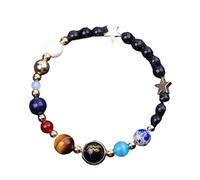 UBBVPKY Pulsera De Las 12 Constelaciones Para Hombre Y Mujer Arenisca Azul Natural Hecha A Mano Con Cuentas De Los Signos Del Zodíaco, Joyería Astrológica Y Horóscopo, Regalo Para Pareja Acuario