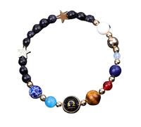 UBBVPKY Pulsera De Las 12 Constelaciones Para Hombre Y Mujer Arenisca Azul Natural, Hecha A Mano, Con Cuentas De Los Signos Del Zodíaco, Joyería Astrológica Y Horóscopo, Regalo Para Pareja Libra