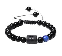 UBBVPKY Pulsera De Los Signos Del Zodíaco, Hecha A Mano, Con Cuentas Elásticas De Piedra Natural De Las Doce Constelaciones, Regalo De Cumpleaños Para Mujeres Y Hombres, Cáncer