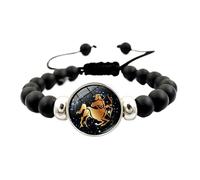 UBBVPKY Pulsera De Los Signos Del Zodíaco Para Mujer, Pulsera Con Dijes De Las 12 Constelaciones Para Hombre, Accesorios De Joyería De Moda Para Pareja, Pulsera De Horóscopo Astrológico, Sagitario