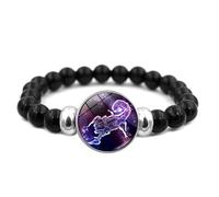 UBBVPKY Pulsera De Los Signos Del Zodíaco Para Mujer, Pulsera Elástica De Cuentas De Las 12 Constelaciones Para Hombre, Regalo De Joyería Para Pareja, Pulsera De Horóscopo Astrológico, Escorpio