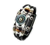 UBBVPKY Pulsera De Los Signos Del Zodíaco Para Mujer, Pulseras Multicapa Tejidas Con Las 12 Constelaciones Que Brillan En La Oscuridad Para Hombre, Joyería De Moda, Regalos Para Pareja, Géminis