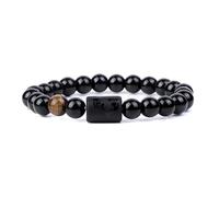 UBBVPKY Pulsera De Los Signos Del Zodíaco: Pulsera De Cuentas De 12 Constelaciones Para Parejas, Pulsera Elástica De Piedra Natural De 8 Mm Para Mujeres Y Hombres, Regalo De Cumpleaños, Piscis