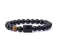 UBBVPKY Pulsera De Los Signos Del Zodíaco: Pulsera De Cuentas De 12 Constelaciones Para Parejas, Pulsera Elástica De Piedra Natural De 8 Mm Para Mujeres Y Hombres, Regalo De Cumpleaños, Cáncer