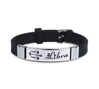 UBBVPKY Pulsera De Silicona Ajustable Con Las Doce Constelaciones Para Hombre Y Mujer, Con Dijes De Astrología, Horóscopo Y Zodíaco, Para Parejas, Libra