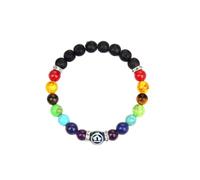 UBBVPKY Pulsera Del Zodiaco, 7 Chakras, 12 Constelaciones, Pulsera De Cuentas De 8 Mm Para Hombre, Pulsera De Lava Para Yoga, Regalo De Joyería De Playa Para Verano, Libra