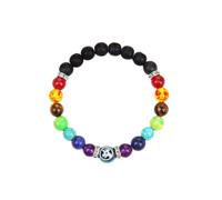 UBBVPKY Pulsera Del Zodiaco, 7 Chakras Y 12 Constelaciones, Pulsera De Cuentas De 8 Mm Para Hombre, Pulsera De Lava Para Yoga, Regalo De Joyería Playera De Verano, Capricornio