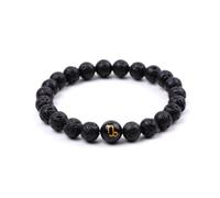UBBVPKY Pulsera Del Zodiaco Para Hombre Y Mujer Piedra Volcánica Natural, Hecha A Mano, Elástica, Con Cuentas, 12 Constelaciones, Joyería De Astrología, Horóscopo, Regalos Para Parejas, Capricornio
