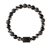 UBBVPKY Pulsera Elástica De Cuentas De Obsidiana Volcánica Negra Para Mujer Y Hombre, Con Horóscopo, Para Las 12 Constelaciones Del Zodíaco, Regalo De Astrología, Virgo