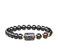 UBBVPKY Pulsera Elástica De Obsidiana Negra Con Cuentas Para El Horóscopo De Las 12 Constelaciones Del Zodíaco Para San Valentín, Cumpleaños Y Aniversarios De Capricornio