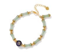UBBVPKY Pulsera Espiritual Con Los Signos Del Zodíaco, Hecha A Mano, Ajustable, De Jade Y Bambú Chino De Las 12 Constelaciones, Joyería Astrológica Para Mujeres, Virgo