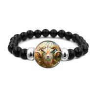 UBBVPKY Pulsera Luminosa Con Doce Signos Del Zodiaco Que Brilla En La Oscuridad, Pulsera De Cuentas Del Zodiaco Para Mujeres Y Hombres, Regalo De Joyería De Cumpleaños, Ari